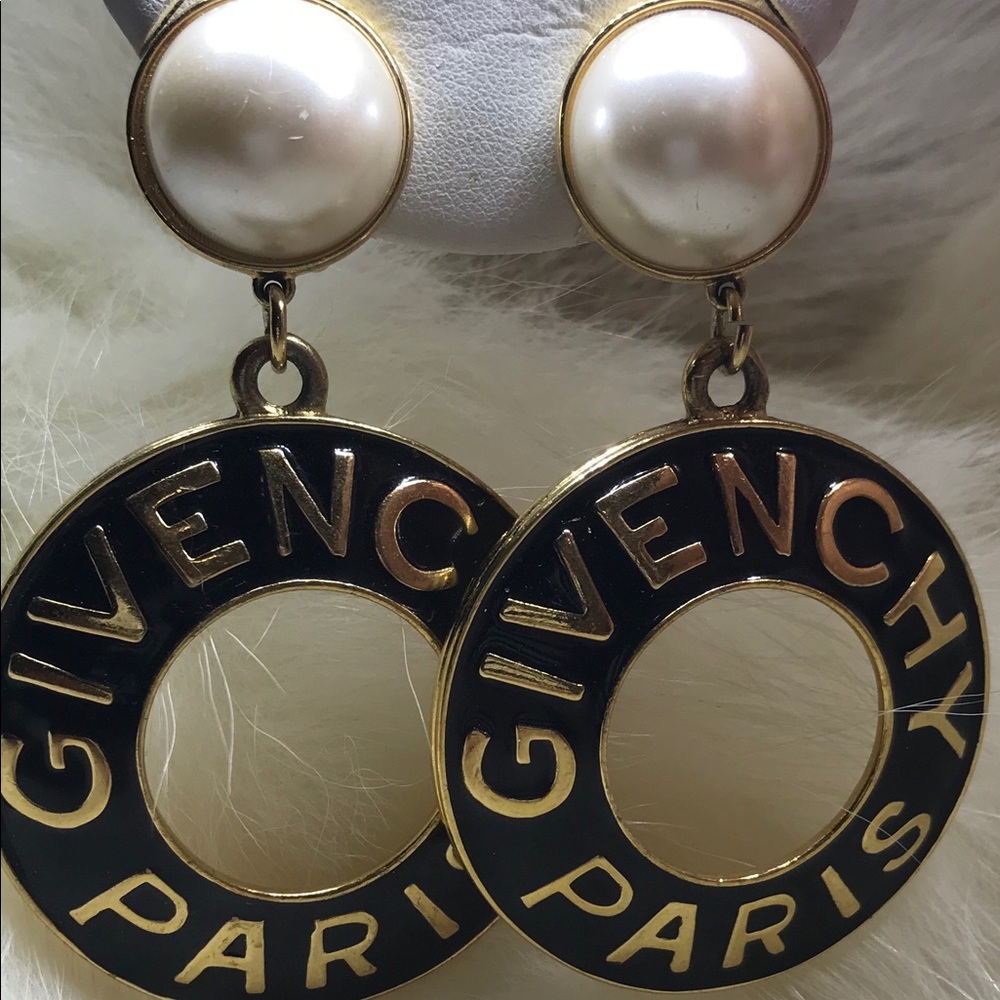 RARE Givenchy Jumbo Logo Earrings ~Amber Rose